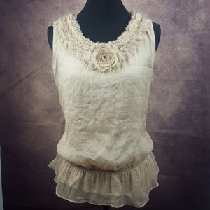 Sunny Leigh Cream Top - Sz L